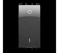 Interruptor bipolar 16A 1 módulo Acero Oscuro Urmet 10162AC