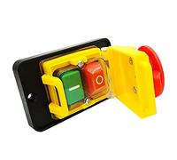 Interruptor C5 C-5 125V 16A 250V 10A 4 pines de botón electromagnético parada Inicio Encendido Apagado Interruptores for herramienta eléctrica(125V)