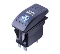 Interruptor Camión 12V 20A Bar ARB 5P Push Rocker Toggle Switch Blue LED Light Car Sales Fit For Buses, Boats, RVs Boats Trailers, Etc(Spot Light)