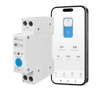 Interruptor Carril DIN WiFi con Medidor de Consumo Nivian Smart Home - Control Remoto por App, Protección Eléctrica 1-63A, Automatizaciones, Alexa y Google