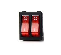 Interruptor CD8 Doble Rocer Switch ON-Off 2 posiciones 6PIN Equipo eléctrico con luz de encendido 16A 250V/20A 125VAC(Rot)