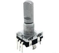 Interruptor codificador EC11 con botón, interruptor giratorio de 5 pines de 20 posiciones, IPX7 impermeable, bajo ruido para control digital de audio (medio eje de 20 mm)