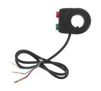 Interruptor Combinado de Luces y Bocina para Motocicleta, Manillar 7/8 | Control Mano, Botones Ergonómicos, Conectores Estándar, Plástico y Aleación, Negro
