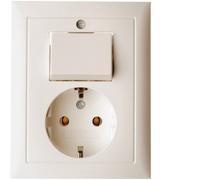 Interruptor combinado Hager Berker S1 Toma de corriente con tapa - 6143568942