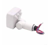 Interruptor compacto con sensor de movimiento de 180 grados para iluminación exterior, sensibilidad ajustable y distancia de inducción para un rendimiento óptimo (blanco)