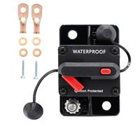 Interruptor con botón de reinicio, portafusibles impermeable | Disyuntor de circuito automotriz de 60 amperios con reinicio manual - Suministro de protección contra sobrecarga d