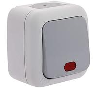 Interruptor Conmutador Estanco Gris con Testigo