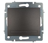 Interruptor conmutador grafito serie Europa, compatible con instalaciones eléctricas, ideal para el control de luz y energía.