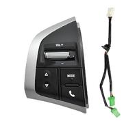 Interruptor Control Crucero Para Isuzu Para D-max 2015-2018 Para DMAX Interruptor Volante Volumen Audio Interruptores Control Teléfono Medios Musicales Multifunción(Black-Left-WIRE)