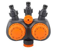 Interruptor controlador de agua de jardín G3/4'' con valor de temporizador mecánico de riego de doble cabezal
