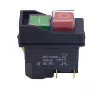 Interruptor cortador, aplicable a máquinas herramientas, herramientas eléctricas grandes, maquinaria de jardín, etc. Interruptor electromagnético impermeable KLD-28A KJD17 (KLD-28 de 4 pines)