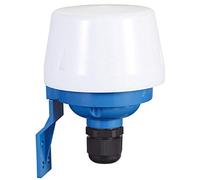 Interruptor crepuscular exterior IP44, sensor crepuscular de 230 V, sensor de luz, conmutación al atardecer, 230 V, montaje en superficie, diámetro de 108 x 82 mm