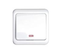 Interruptor de 1 vía con 1 llave, color blanco, ideal para controlar la iluminación de espacios y mejorar la gestión de energía.