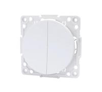 Interruptor de 2 vías y 2 llaves, color blanco, para controlar la luz en diferentes puntos de una estancia. Ideal para hogares y oficinas.