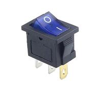 Interruptor de 220 V, encendido y apagado, luz, tapa basculante, alimentación, mecánico, eléctrico, LED, batería, miniinterruptor, microinterruptor.(Blue Light,5pcs)