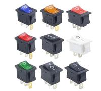 Interruptor de 220 V, encendido y apagado, luz, tapa basculante, alimentación, mecánico, eléctrico, LED, batería, miniinterruptor, microinterruptor.(Red Light,5pcs)