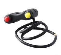 Interruptor de 3 botones de aleación de aluminio de 12 V para motocicleta para ATV Dirt Bike control de manillar rojo amarillo arranque interruptor de faro 7/8 pulgadas montaje
