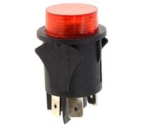 Interruptor de 4 terminales rojo pulsador para limpiador de vapor