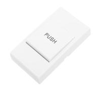 Interruptor de Acceso a Puerta, Botón Único, Montaje Empotrado | Plástico Blanco, Reinicio Automático y Placa de Pared, para Cierres Magnéticos y Salidas