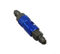 Interruptor de aceite de liberación rápida AN3 de aluminio CNC para líneas de combustible de motocicleta con roscas de precisión M10 x 1 0 mm y diseño ligero (azul)