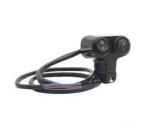 Interruptor de aleación de aluminio para manillar de motocicleta de 22 mm, tres posiciones para bicicleta eléctrica, triciclo, luz LED, foco auxiliar, arnés de cableado (2+3 cables)