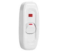 Interruptor de alimentación con balancín 250V 10A, interruptor encendido/apagado para lámpara de escritorio con luz LED, cable en línea blanco para corriente