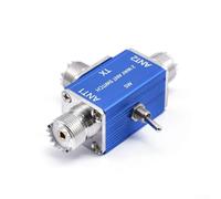Interruptor de antena coaxial manual de 2 vías 1 en 2 hacia fuera 0-50mhz Rango 100w Manejo de poder para radioaficionado azul (SL-16)