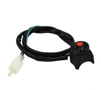 Interruptor de apagado con botón de arranque para motocicleta para ATV Dirt Bike Dual Sport Fit 22mm 7/8 pulgadas manillar construcción ABS