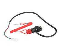 Interruptor de apagado del motor fuera de borda-interruptor emergencia moto-Duokon 22mm 7/8"12V DC Motocicleta Barco fueraborda Motor Motor Interruptor de parada con cable de amarre Tether Negro + Ro