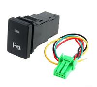 Interruptor de aparcamiento de 12 V con LED para Toyota Camry 12 V | Material ABS ignífugo, carcasa negra, cable de 15 cm de longitud, fuente de alimentación segura