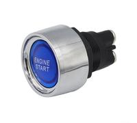 Interruptor de arranque de botón automotriz de 12 V 24 V 50 A para motor sin llave para encendido con pantalla LED luminosa (azul)