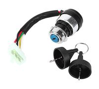 Interruptor de arranque de encendido, 5 cables Interruptor de llave de encendido Bloqueo de inicio 5 pines para la mayoría de las motocicletas Buggy Go Kart ATV