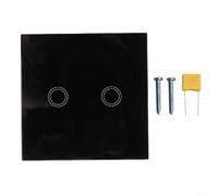 Interruptor de atenuación de control táctil premium para bombillas LED e incandescentes, diseño de 2 bandas con características fáciles de usar (negro)
