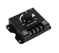 Interruptor de atenuación para controlador Pwm DC de 12 V-24 V con salida de voltaje de corriente constante de 30 A 360 W-720 W, regulador de intensidad de perilla de metal para tira de luces LED