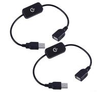 Interruptor de atenuación táctil en línea, paquete de 2 unidades alimentado por USB para tiras de luces, lámparas de escritorio y otras aplicaciones de iluminación monocromática con control de brillo