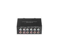 Interruptor de audio estéreo RCA bidireccional de 4 vías, 2 entradas/4 salidas o 4 entradas/2 salidas, conector L/R, canal de audio RCA Au