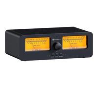 Fosi Audio LC30 VU Meter Amplificador Caja Selectora de Altavoz, Conmutador de Audio Analógico de 2 vías para Amplificadores Estéreo HiFi y Componente de Audio Doméstico con Control Remoto