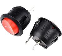 Interruptor de balancín 1pcs/5pcs/10pcs 2 tipo redondo 0 mm SPST Alfiler EN- alimentación tablero deformado(R,5PCS)