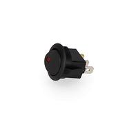 Interruptor de balancín 6,5A 250V con piloto luminoso, ideal para controlar dispositivos eléctricos y señalizar su estado de encendido.