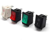 Interruptor de balancín KCD1-101 MRS-101 2 Pins encendido apagado el interruptor Mini 21x15 mm 6A250VAC 10A 125VAC(Green)
