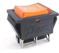 Interruptor de balancín KCD2 1 PCS potencia 3 Posiciones 6 Equipo eléctrico con interruptor luz 16A 250VAC / 20A 125VA(Yellow On-off-on)