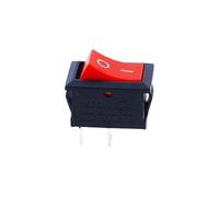 Interruptor de barco KCD1 de 2 pines, 250 V, 3 A, 21 x 15, SPST a presión, interruptor de posición basculante de encendido y apagado, 20 unidades(Red)