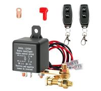 Interruptor de batería 12 V con control remoto, interruptor de batería 12 V 200 A con 2 terminales de batería, 2 controles remotos para motocicleta, coche, RV, barco, yate, caravana