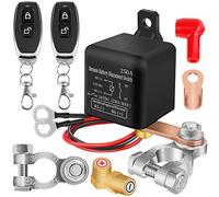Interruptor de Batería Coche 12V Desconectador con 2 Mandos a Distancia - Relé 250A Antirrobo para Coche, Moto, Camión, RV, Barco