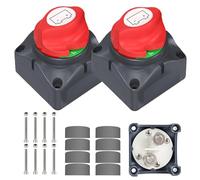 Interruptor de batería de 12 V, 24 V, 48 V, 2 unidades, interruptor principal de batería, interruptor selector de batería, interruptor maestro para barco, coche, motocicleta, caravana, yate, autobús