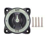 Interruptor de Batería Marina 500A 4 Posiciones Corte Total para RV y Barcos Interruptor Desconexión Batería Duty Resistente al Agua y Seguro con Diseño Make Before Break