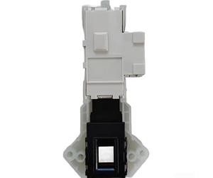 Interruptor de bloqueo de puerta de lavadora 17438100000473 plástico blanco | Compatible con Hoover Candy para la serie C1 C2, construcción robusta, garantiza seguridad de lavado, configuración rápida