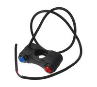 Interruptor de Bocina 7/8 Pulgadas de 2 Botones para Motocicleta | Plástico, Reinicio Automático y Montaje, Control Auxiliar para Moto y Scooter, Reemplazo del Vehículo
