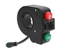 Interruptor de Bocina de Scooter, Interruptor de Manillar de Motocicleta 3 En 1 de 5 Pines Bocina de Luz de Interruptor de Botón de Material Plástico Reemplazo Conector Impermeable para Scooter M4 Pro