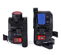 Interruptor de bocina de señal de del faro del manillar de la motocicleta izquierda/derecha de 7/8 pulgadas, Interruptor De Luces De Motocicleta (negro)